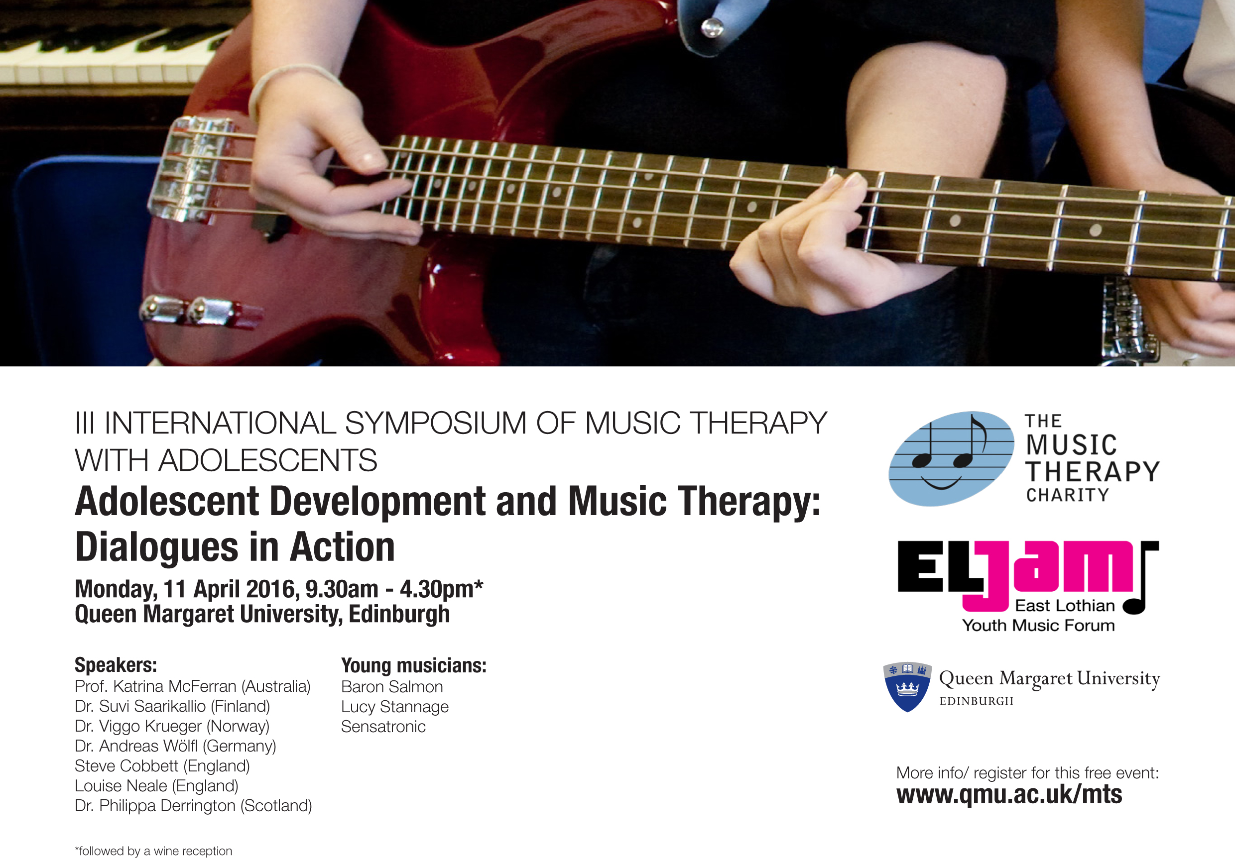 Music Therapy event at QMU 11th April